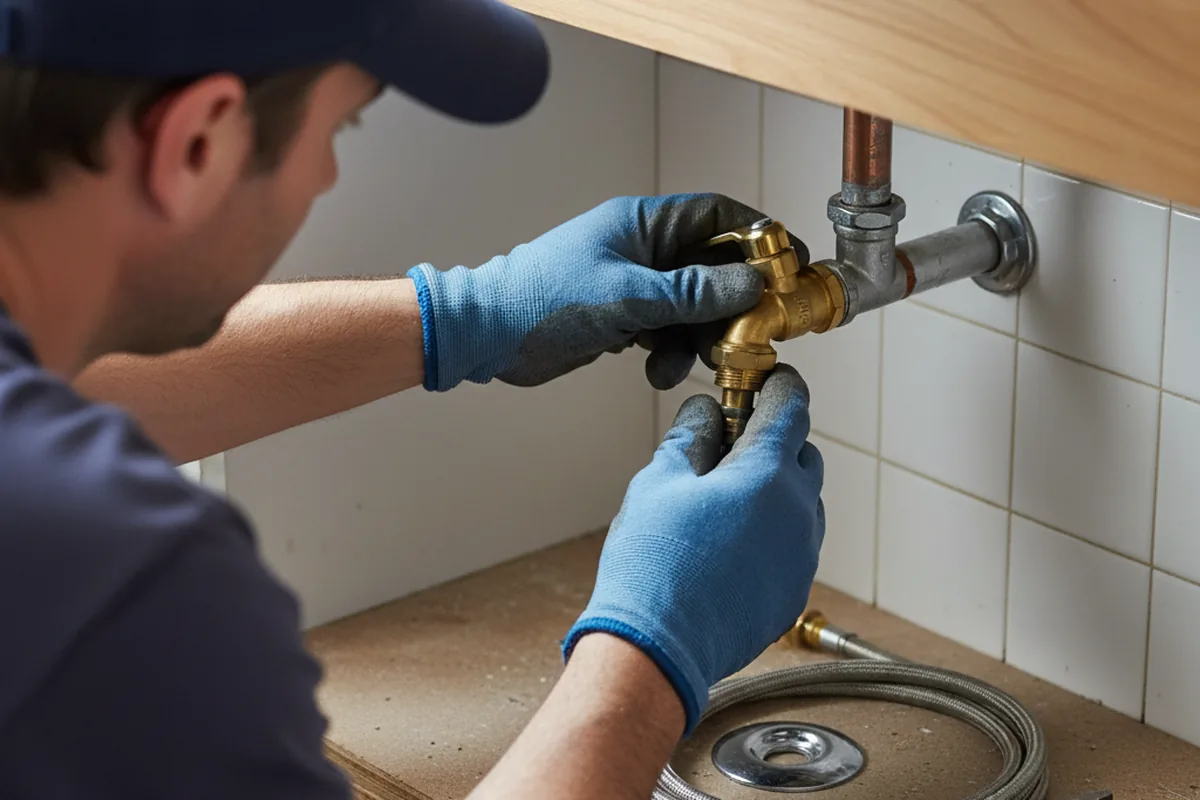 Shutoff valve and fitting work during Emergency Plumbing in Wellington